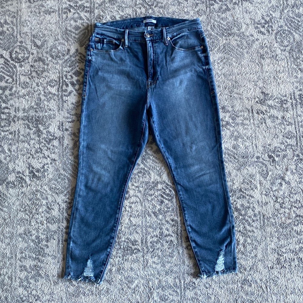 Good American Good Waist Cropped Jeans